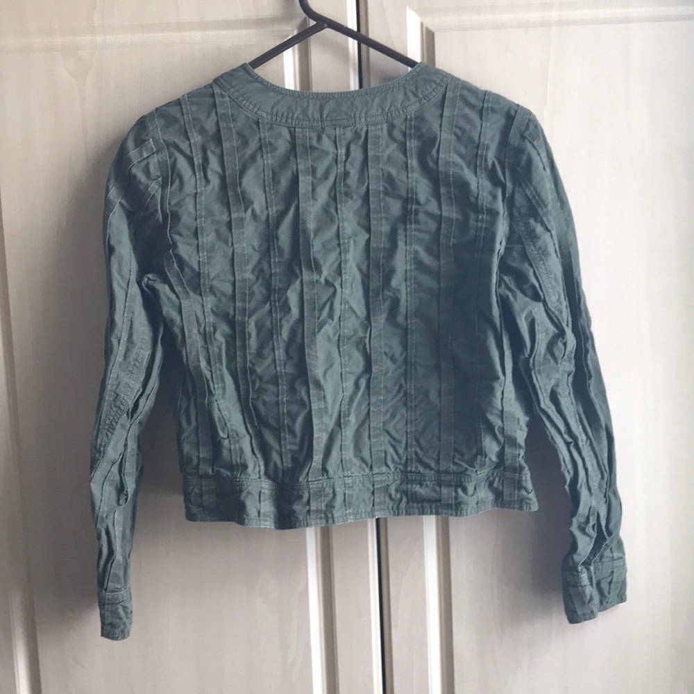 DKNY  CITY DKNY army green waist /crop NWOT 10 petite textured - Picture 8 of 12